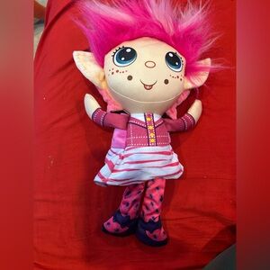 Whimsical Pink and Purple Stuffed Doll